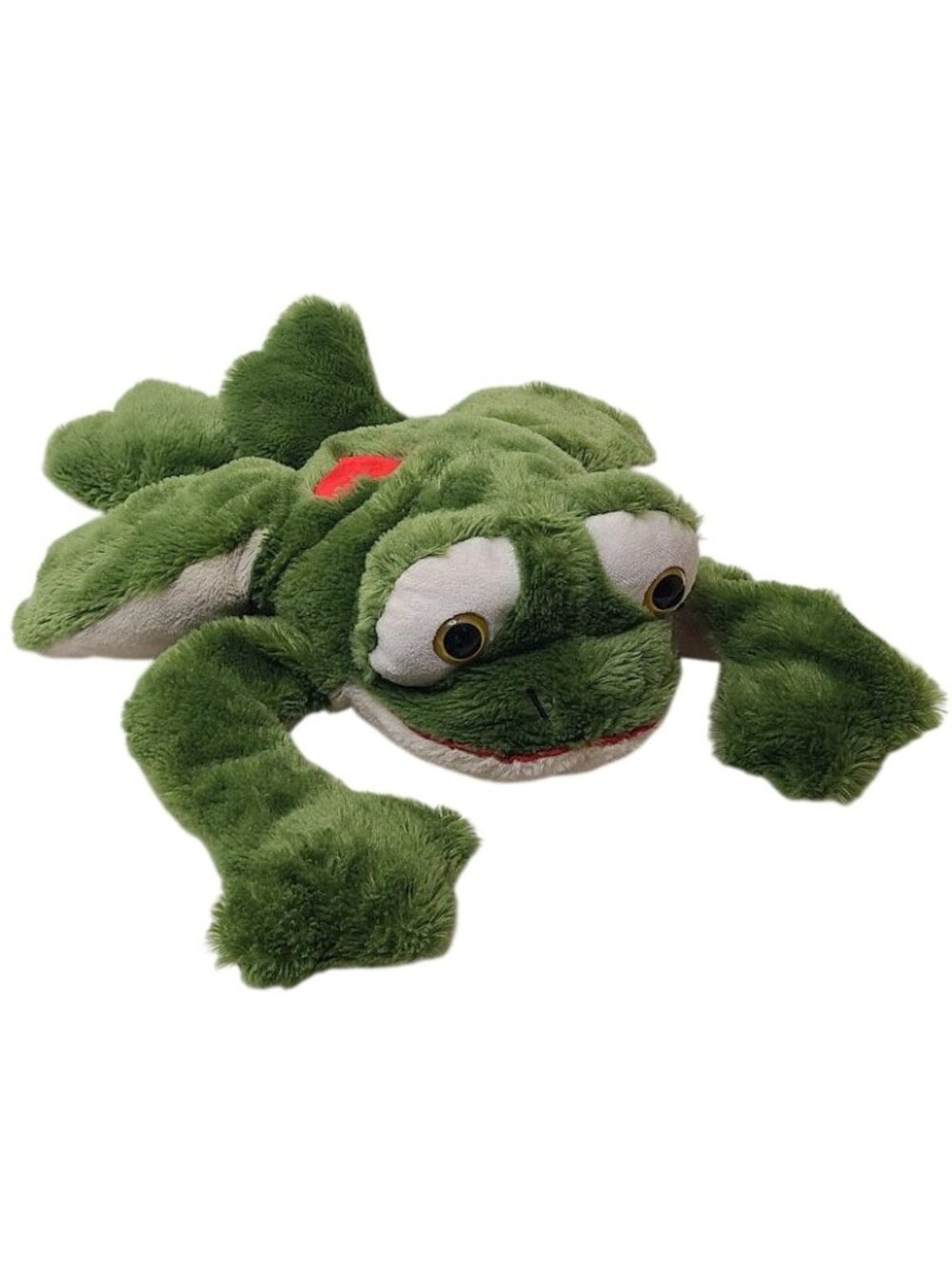 Animal Adventure Frog Plush Green Heart Floppy Stuffed Toy 24"